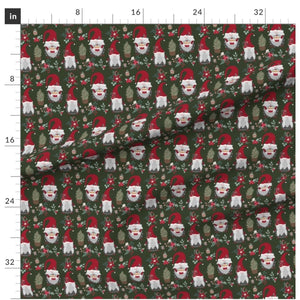 Christmas Gnome Fabric (1/2 yd increments; Lightweight Cotton Twill)