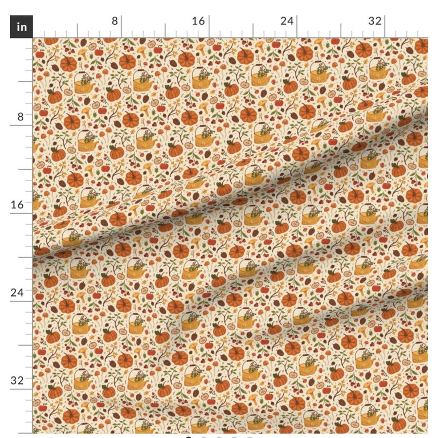 Autumn Dreaming Fabric (1/2 yd increments; Lightweight Cotton Twill)