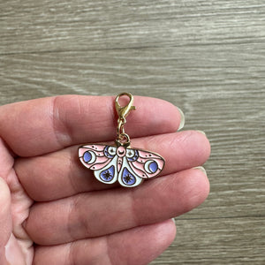 Mystic Moth (Light Pink) Stitch Marker