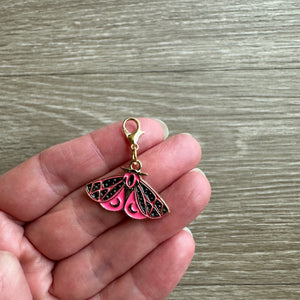 Mystic Moth (Hot Pink) Stitch Marker