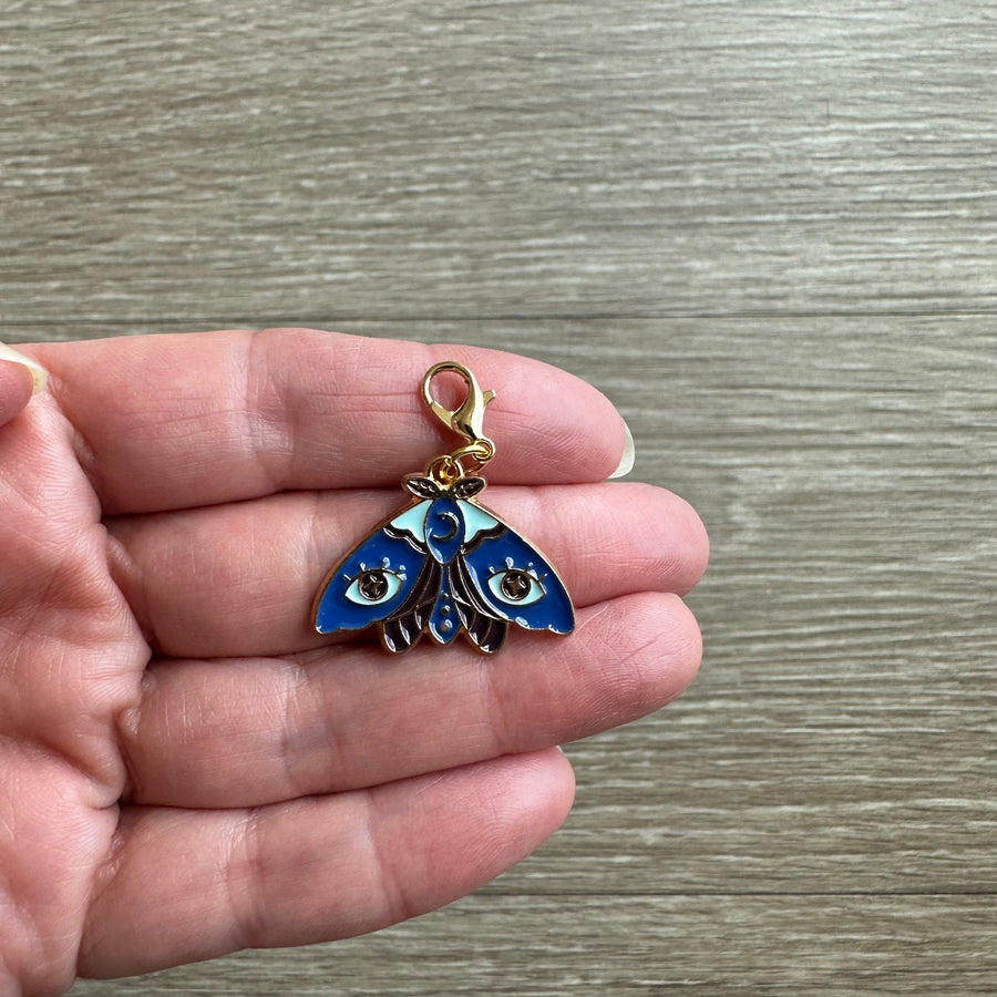 Mystic Moth (Blue) Stitch Marker