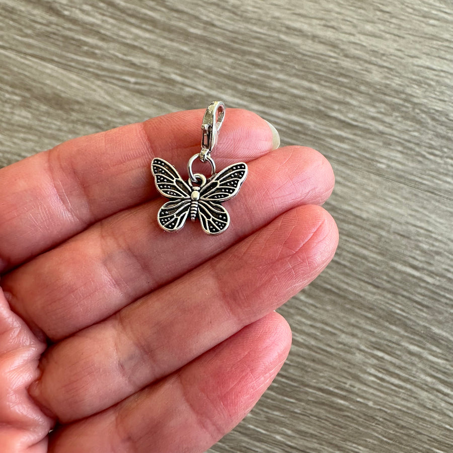 Silver Butterfly Stitch Marker