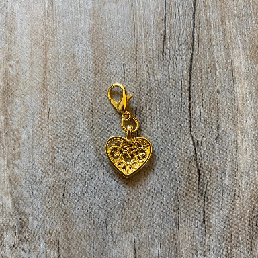Heart of Gold Stitch Marker